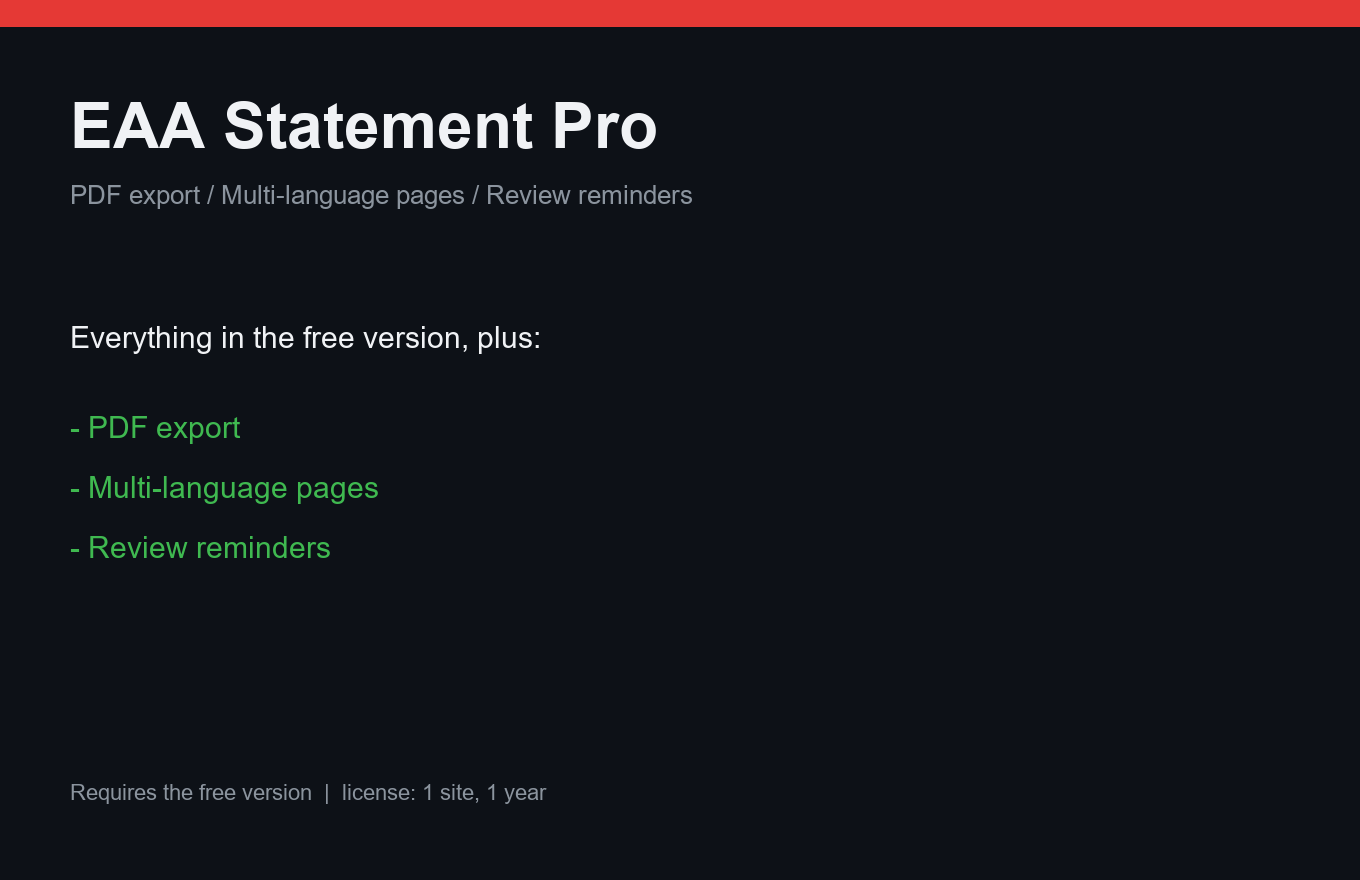 EAA Statement Pro